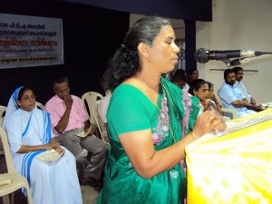 Mrs. Mary Boobily (Senior Teacher) addressing the meeting